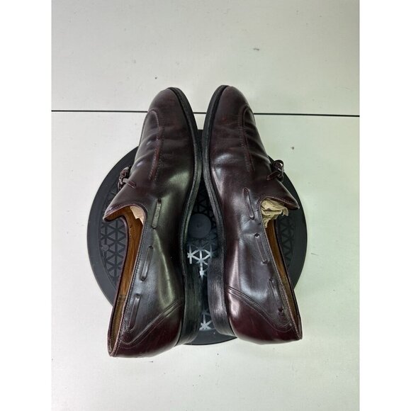 Church's Burgundy Leather Tasselled Shoes Loafers Mens 10.5 US - Picture 7 of 13